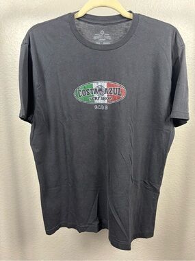 Costa Azul Cabo Surf Shop Men's Black Graphic Tee